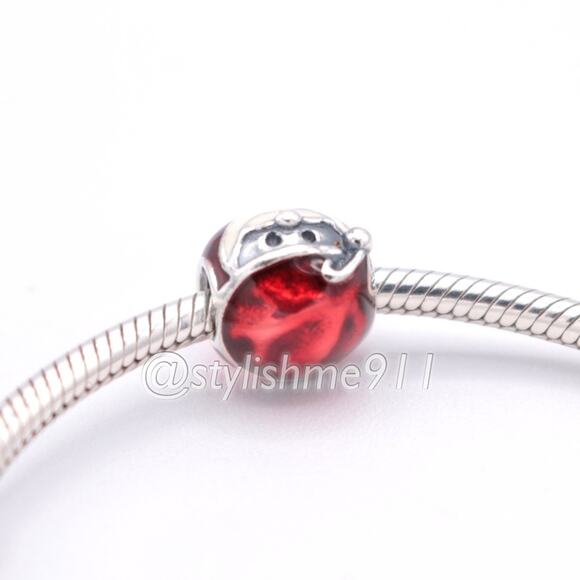 Authentic PANDORA Jolly Round Santa Charm - 791405ENMX - Picture 5 of 13